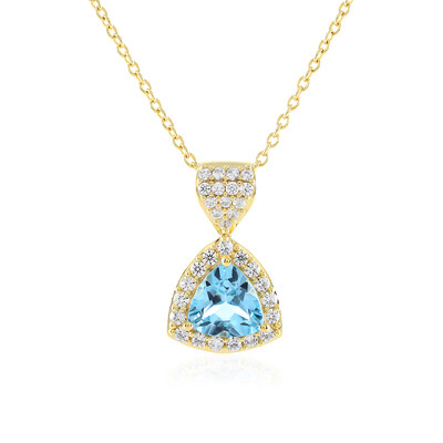 Swiss Blue Topaz Silver Necklace