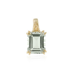 Green Amethyst Silver Pendant