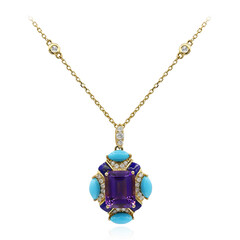 14K Amethyst Gold Necklace