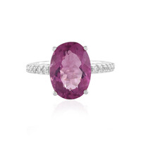 Pink Flouorite Silver Ring