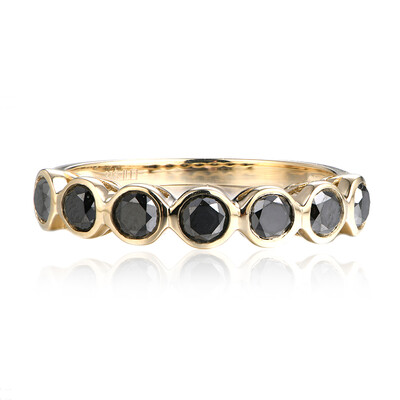 9K Black Diamond Gold Ring