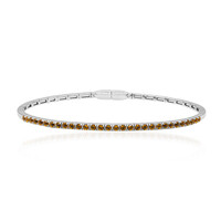 Citrine Silver Bangle