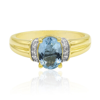 9K Medina Aquamarine Gold Ring