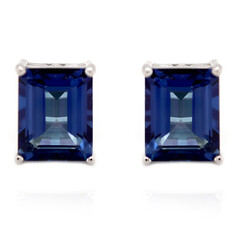 Royal Blue Topaz Silver Earrings