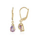 Rose de France Amethyst Silver Earrings