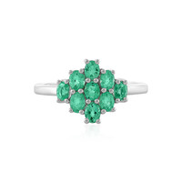 Colombian Emerald Silver Ring