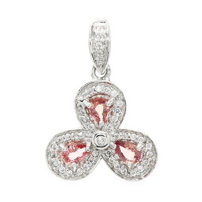 Padparadscha Sapphire Silver Pendant