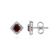 Mozambique Garnet Silver Earrings
