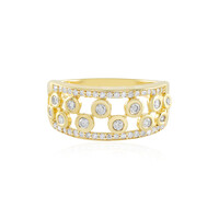 I2 (J) Diamond Silver Ring