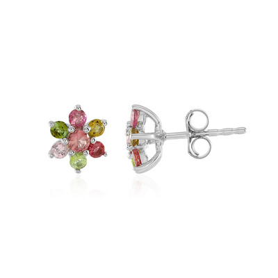 Fancy Tourmaline Silver Earrings
