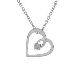 I4 (J) Diamond Silver Necklace