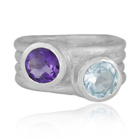 Sky Blue Topaz Silver Ring