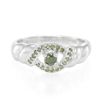 Fancy Diamond Silver Ring