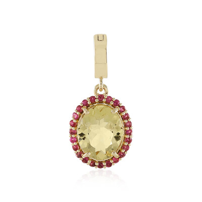 9K Yellow Beryl Gold Pendant