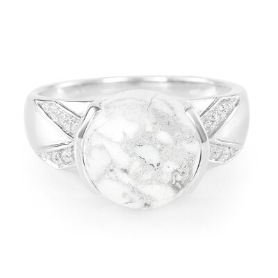 Howlite Silver Ring