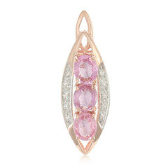 Padparadscha Sapphire Silver Pendant
