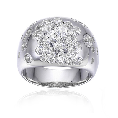 White Topaz Silver Ring