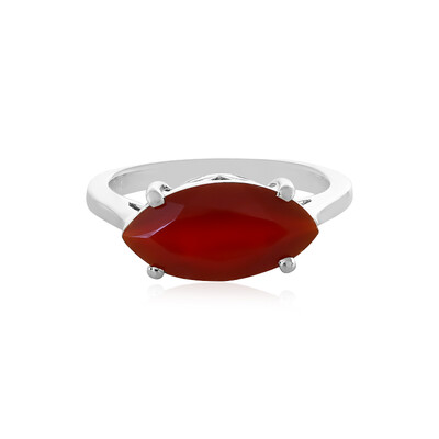 Red Onyx Silver Ring