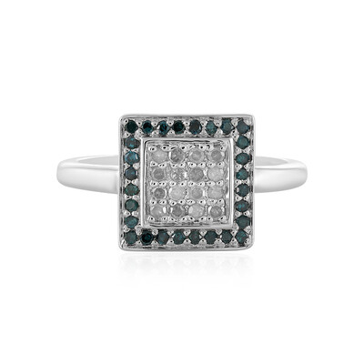 I3 (H) Diamond Silver Ring