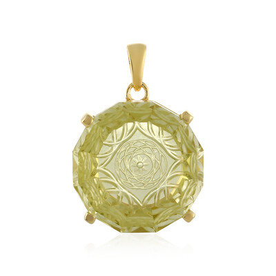 Lemon Quartz Silver Pendant