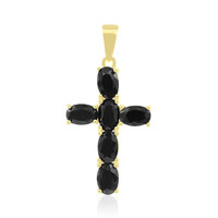 Black Sapphire Silver Pendant