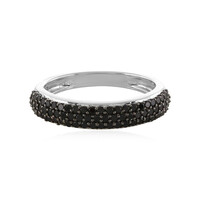 Black Spinel Silver Ring