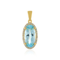 Sky Blue Topaz Silver Pendant