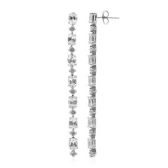 White Topaz Silver Earrings