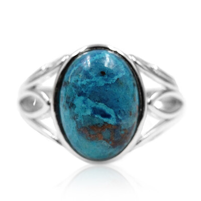 Azurite Malachite Silver Ring