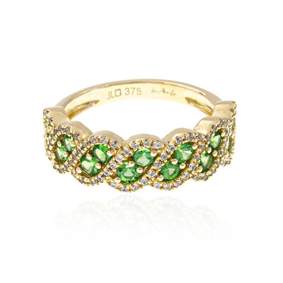 9K AAA Tanzanian Tsavorite Gold Ring (de Melo)