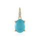9K Sleeping Beauty Turquoise Gold Pendant