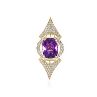 9K Moroccan Amethyst Gold Pendant (de Melo)