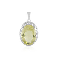 Lemon Quartz Silver Pendant