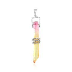 Bi Colour Quartz Silver Pendant