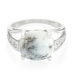 Dendritic Agate Silver Ring