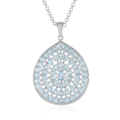 Sky Blue Topaz Silver Necklace