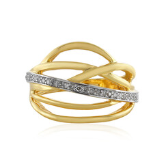 I4 (J) Diamond Silver Ring