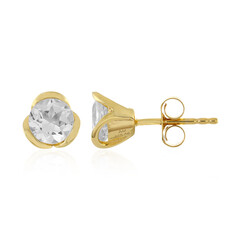 White Topaz Silver Earrings