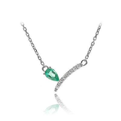 14K AAA Zambian Emerald Gold Necklace (CIRARI)