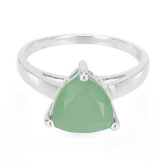 Green Chalcedony Silver Ring