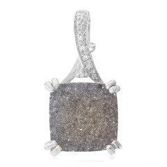 Glitter Agate Silver Pendant