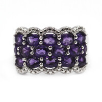 Zambian Amethyst Silver Ring