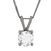 White Topaz Silver Necklace