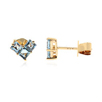 9K Ofiki Aquamarine Gold Earrings