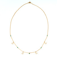 9K AAA Zambian Emerald Gold Necklace (de Melo)