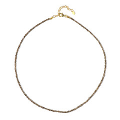 Champagne Diamond Silver Necklace