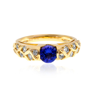 9K AAA Tanzanite Gold Ring (de Melo)