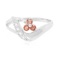 Sunset Ruby Silver Ring