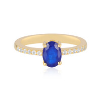 Royal Blue Spinel Silver Ring