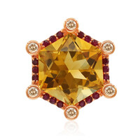 9K Madeira Citrine Gold Pendant (Adela Gold)